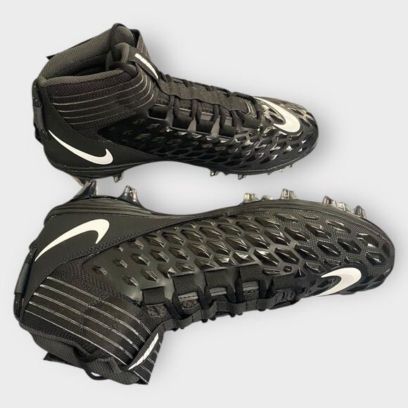 Nike Force Savage Pro 2 Black White Football Cleats AH4000-002 Mens size 10.5 - Picture 9 of 11